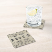 Pattern Bazaar - Rond en Geometrische vormen Vierkante Kartonnen Onderzetter (Insitu)