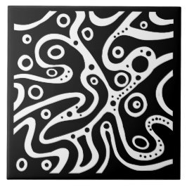 Pattern black and white tegeltje