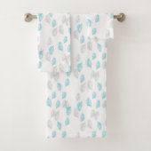 Pattern Blue & Gray Leaves (En situation)