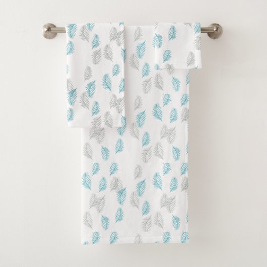 Pattern Blue & Gray Leaves (En situation)