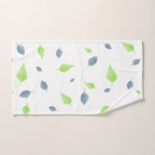 Pattern Blue & Green Leaves (Serviette à main)