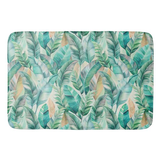 Pattern Boho Bananas Leaves Badmat (Voorkant)