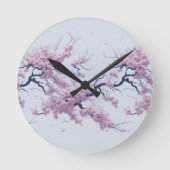 Pattern Cherry Blossoms Ronde Klok (Voorkant)