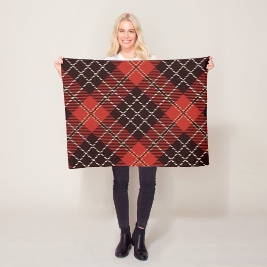Pattern Colorfull Scottish Geometric Fleece Deken (In situ)