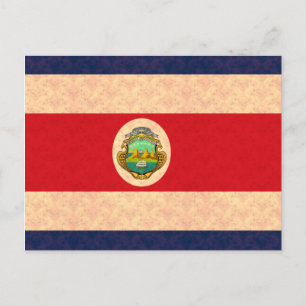 Pattern Costa Ricaanse vlag Briefkaart