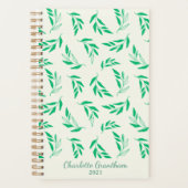 Pattern de Botanical Green Floral Plant Leaves (Devant)