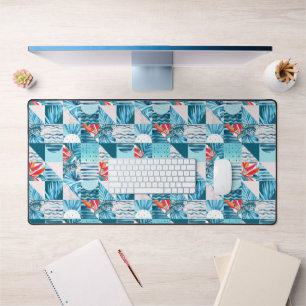 Pattern de Tropical Teal Geometric Abstract