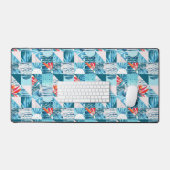 Pattern de Tropical Teal Geometric Abstract (Clavier et souris)