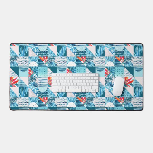 Pattern de Tropical Teal Geometric Abstract (Clavier et souris)