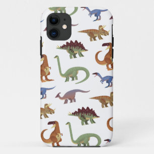Pattern dino comic dinosaur iPhone 11 hoesje