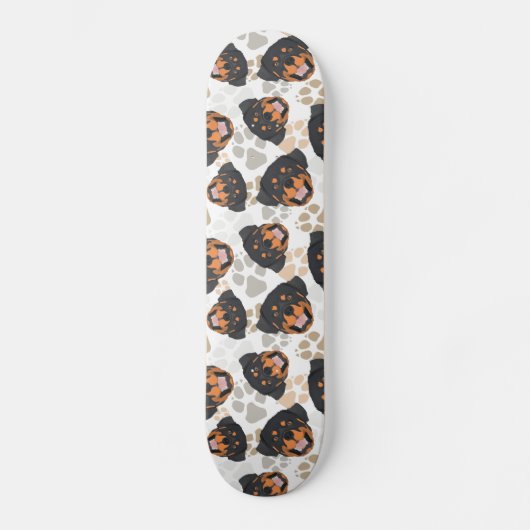 Pattern Dog Paws Rottweiler Skateboard (Voorkant)