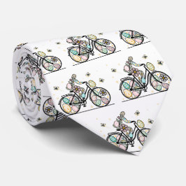 Pattern Easter Bicycle Design Stropdas