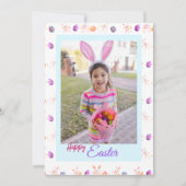 Pattern Easter Photo Holiday Kaart (Voorkant)