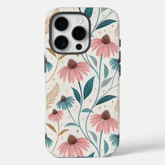 Pattern Echineceas Glitter Case-Mate iPhone Case (Achterkant)
