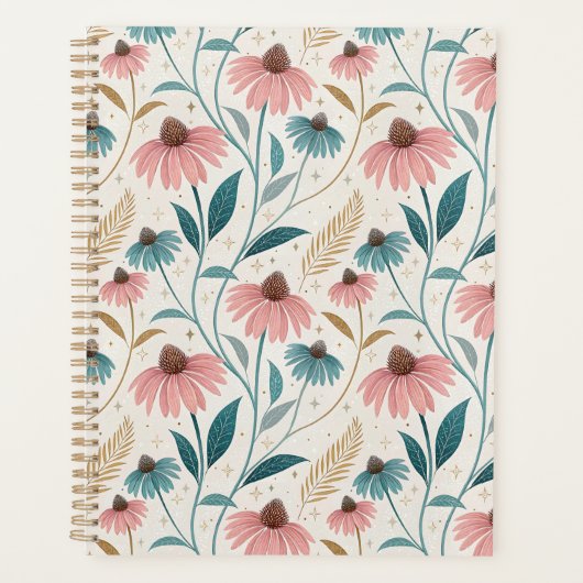 Pattern Echineceas Glitter Planner (Voorkant)