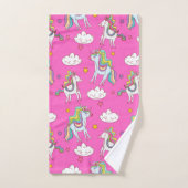 Pattern Funny Unicorn Cute Handdoek (Handdoek)