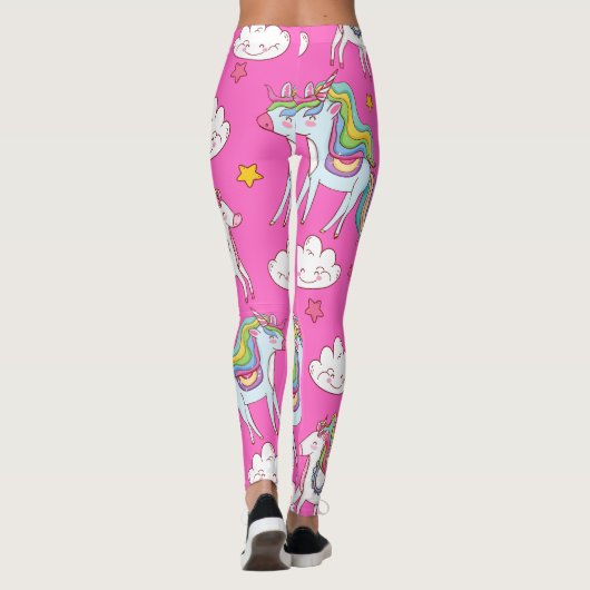 Pattern Funny Unicorn Cute Leggings (Achterkant)