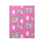 Pattern Funny Unicorn Cute Notitieblok (Gedraaid)