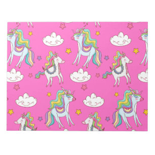 Pattern Funny Unicorn Cute Notitieblok