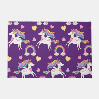 Pattern Funny Unicorn Magic Horse Cute Deurmat
