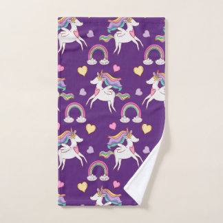 Pattern Funny Unicorn Magic Horse Cute Handdoek