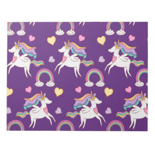 Pattern Funny Unicorn Magic Horse Cute Notitieblok
