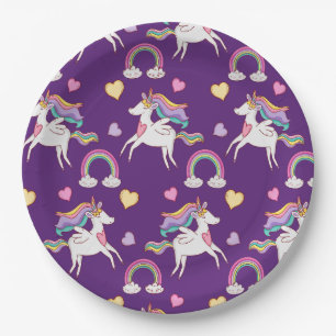 Pattern Funny Unicorn Magic Horse Cute Papieren Bordje