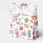 Pattern Funny Unicorn Magic Rainbow Cute Bedankdoosjes (Voorkant Zijde)