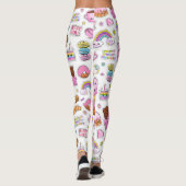 Pattern Funny Unicorn Magic Rainbow Cute Leggings (Achterkant)