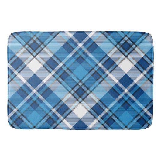 Pattern Geometric  Trendy Blue Badmat (Voorkant)