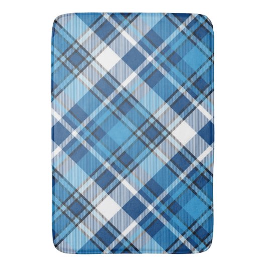 Pattern Geometric Trendy Blue Badmat (Voorkant Verticaal)