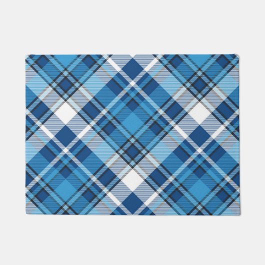 Pattern Geometric Trendy Blue Deurmat (Voorkant)