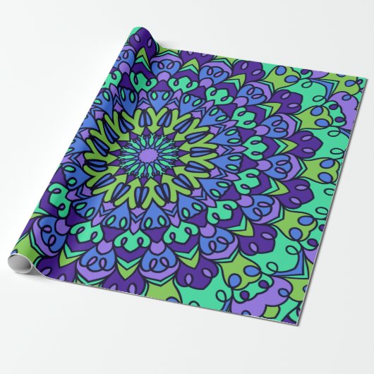 Pattern Geometric  Trendy Cute Cadeaupapier (Uitgerold)