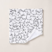 Pattern grappige humor bad handdoek (Wasdoekje)