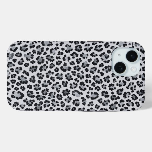 Pattern Gray Leopard Print Case-Mate iPhone Case (Achterkant (horizontaal))