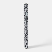 Pattern Gray Leopard Print iPhone 15 Hoesje (Linkerkant)