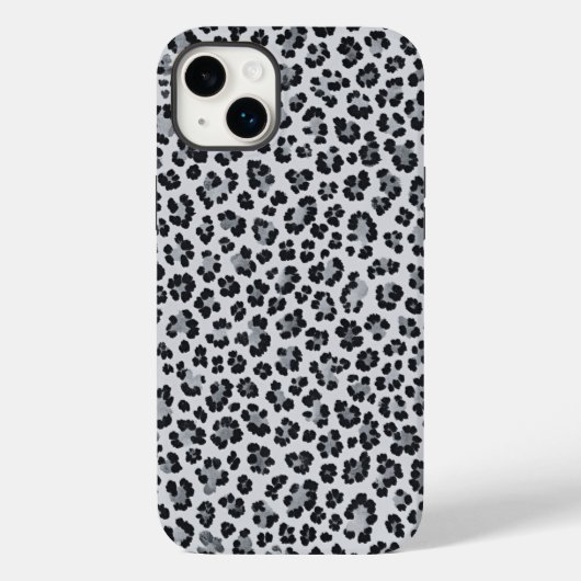 Pattern Leopard Print Gray Case-Mate iPhone Case (Achterkant)