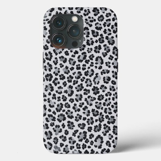 Pattern Leopard Print Gray Case-Mate iPhone Case (Achterkant)