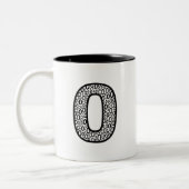 Pattern Letter O Ceramic Coffee Mug (Gauche)