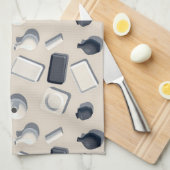 pattern of black and white cera theedoek (Quarter Fold)