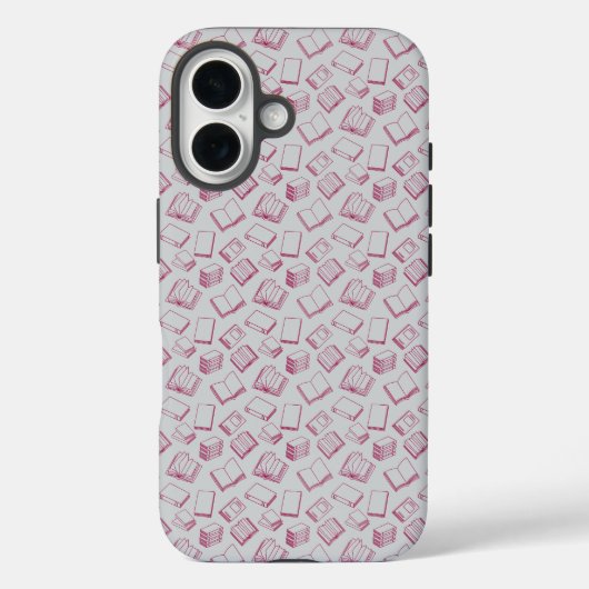 Pattern of Books in Dark Red Case-Mate iPhone Case (Achterkant)