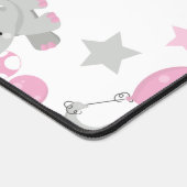 Pattern of Elephants, Cute Elephants - Pink Gray (Coin)