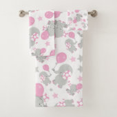 Pattern of Elephants, Cute Elephants - Pink Gray (En situation)