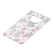 Pattern of Elephants, Cute Elephants - Pink Gray (Devant Angle)