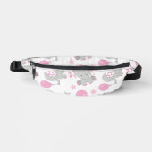 Pattern of Elephants, Cute Elephants - Pink Gray (Recto)