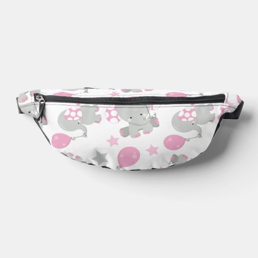 Pattern of Elephants, Cute Elephants - Pink Gray (Poser)