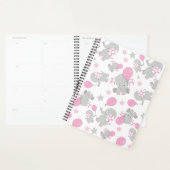 Pattern of Elephants, Cute Elephants - Pink Gray (Devant avec enveloppe)