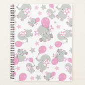 Pattern of Elephants, Cute Elephants - Pink Gray (Devant)