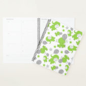 Pattern of Green Elephants, Cute Elephants, stars (Devant avec enveloppe)