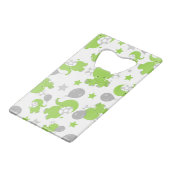 Pattern of Green Elephants, Cute Elephants, stars (Dos Angle)